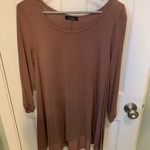 Brown Tunic 3/4 sleeve